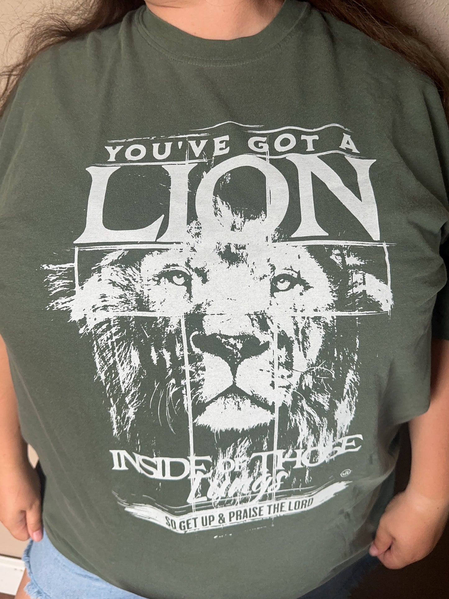 Lion Inside of Those Lungs Adult Tee