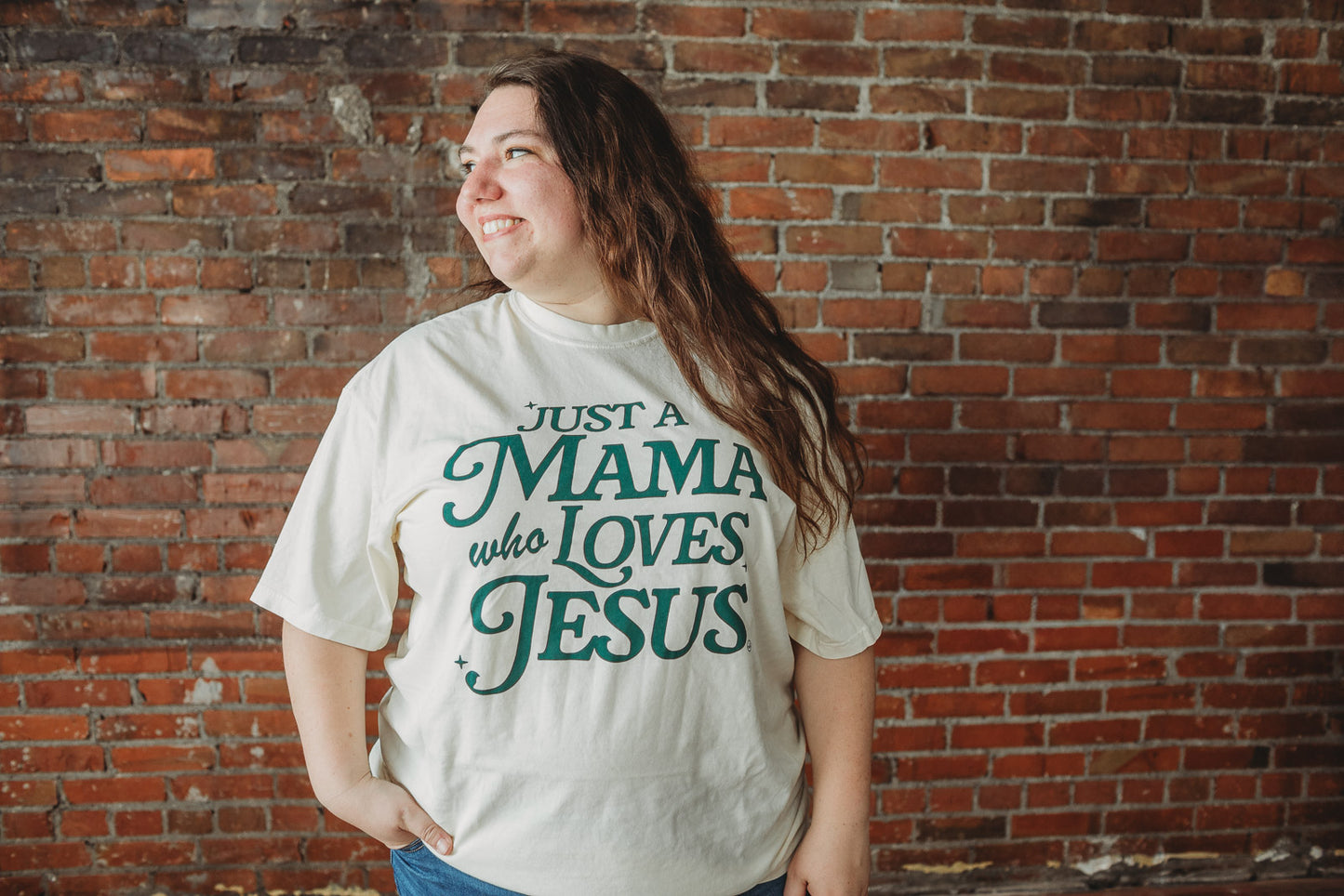 Just a Mama Who Loves Jesus Tee