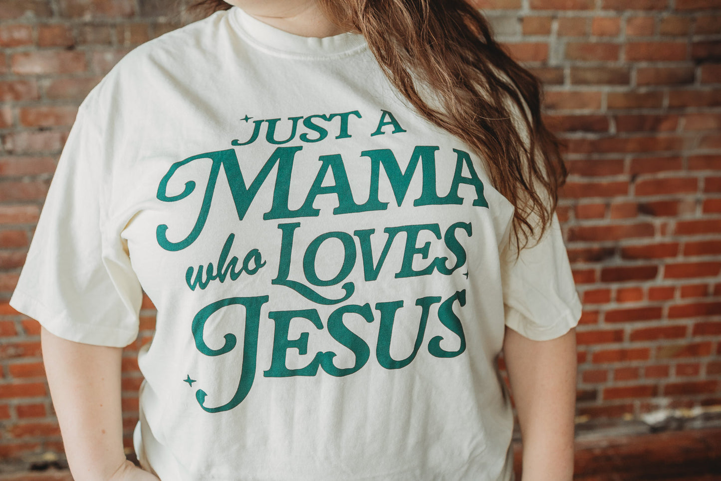 Just a Mama Who Loves Jesus Tee