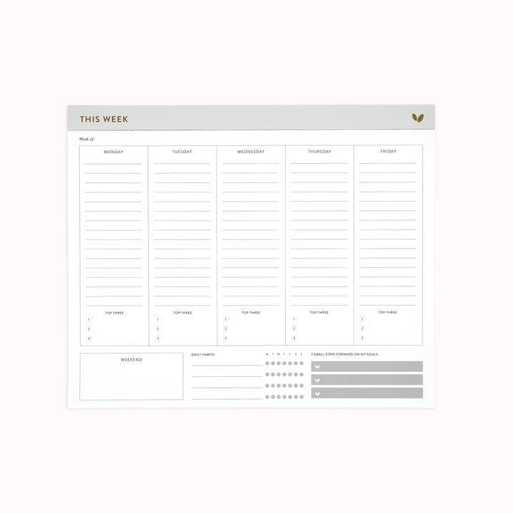 Intentional Weekly Planner Notepad