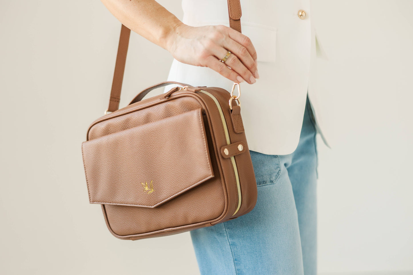 Bible Cover, Bible Bag Crossbody MOCHA