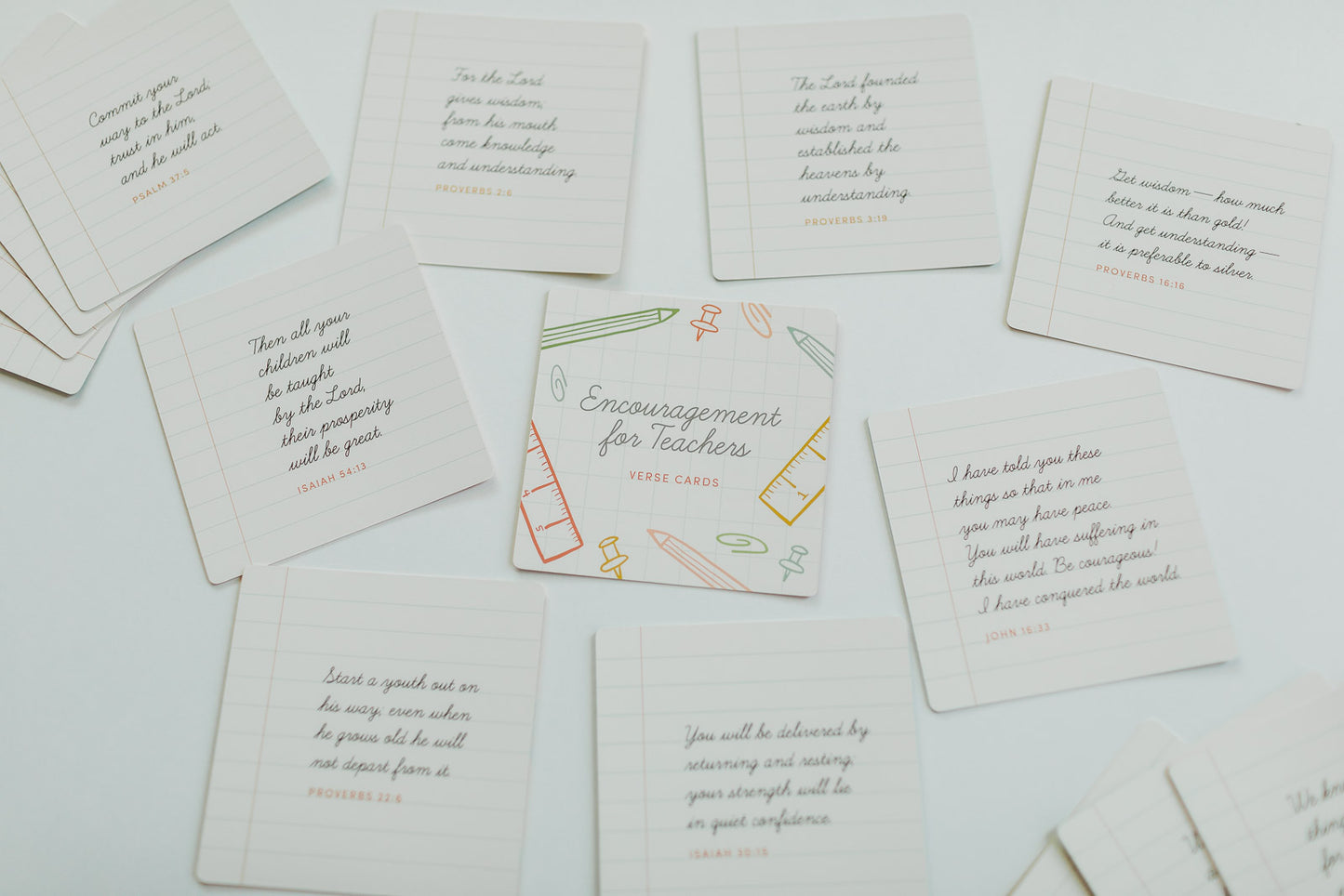 Encouragement for Teachers Verse Card Set