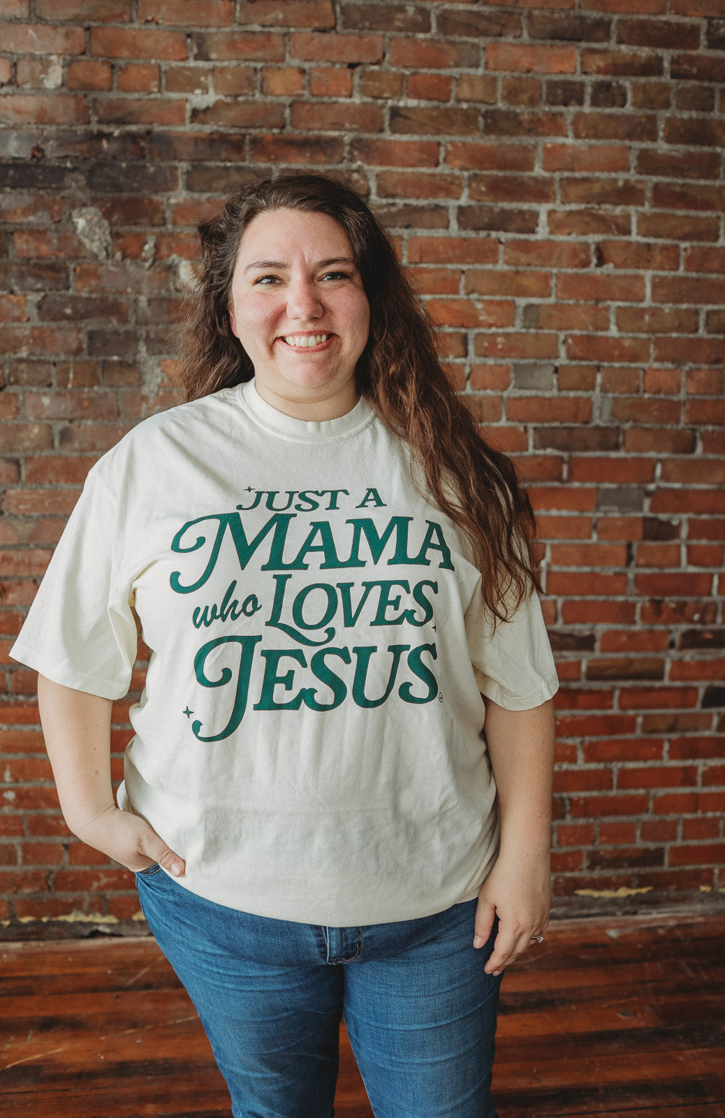 Just a Mama Who Loves Jesus Tee
