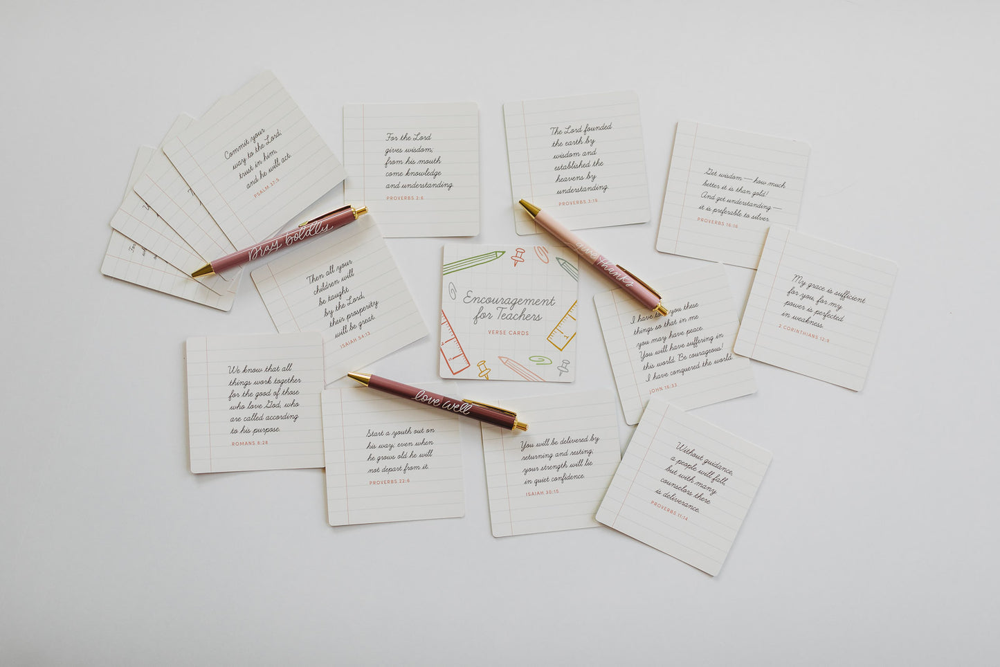 Encouragement for Teachers Verse Card Set