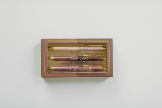 Rose Tone Pen Set