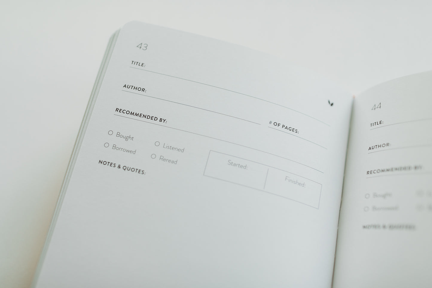 Cultivated Reading Journal | Blush Blooms