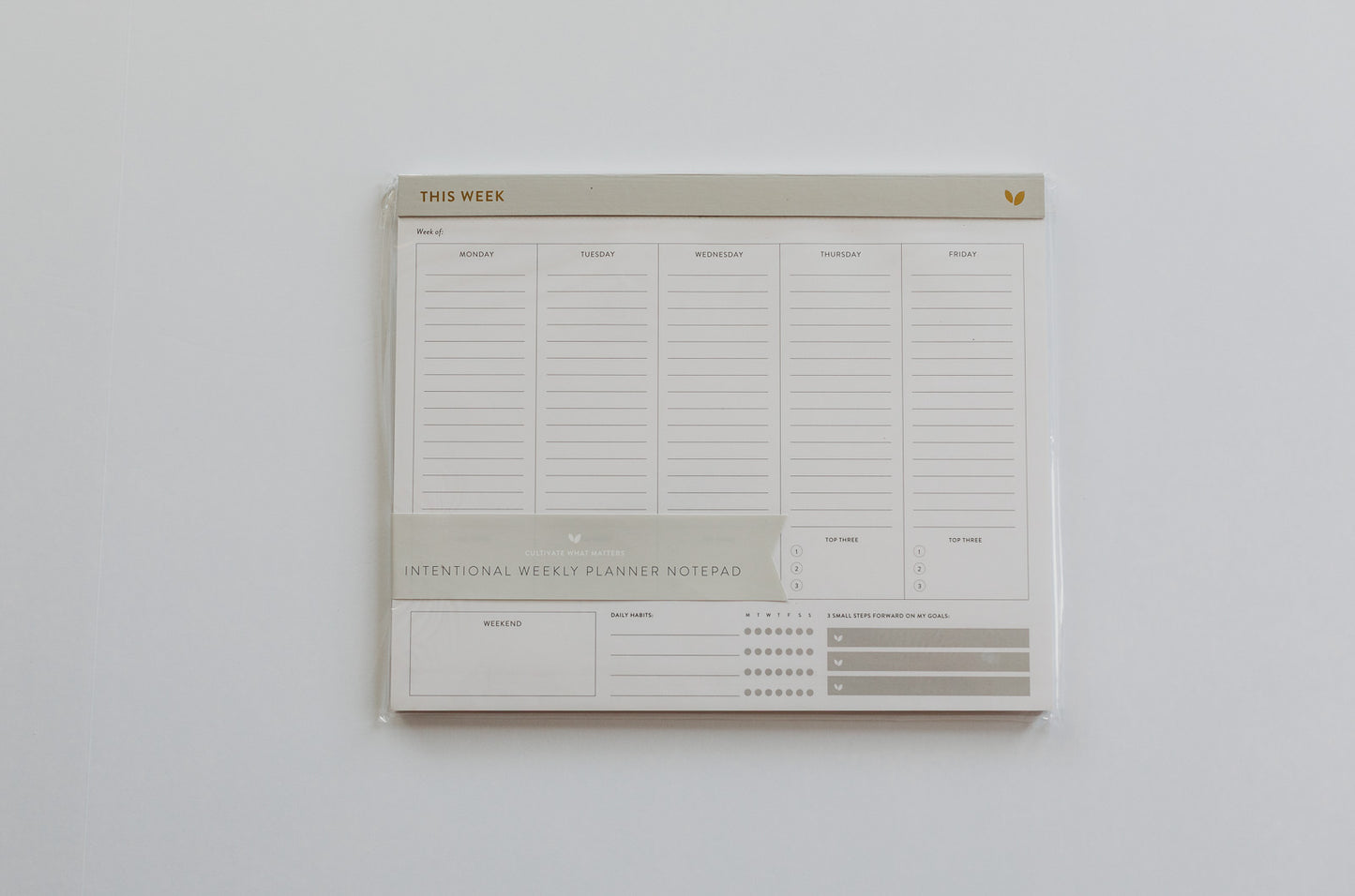 Intentional Weekly Planner Notepad