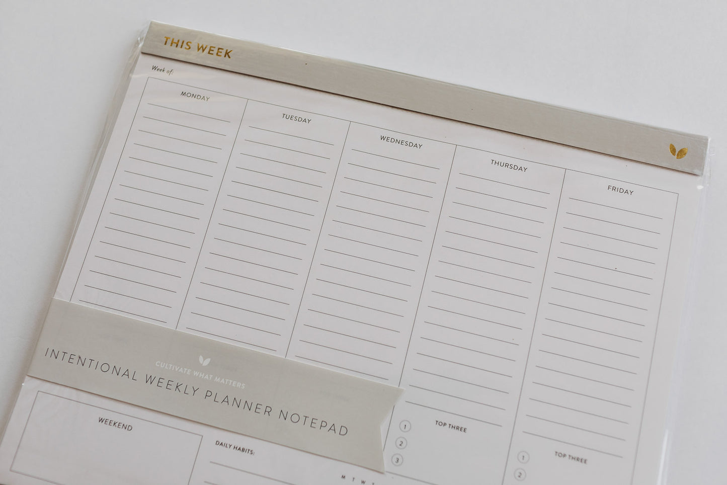 Intentional Weekly Planner Notepad