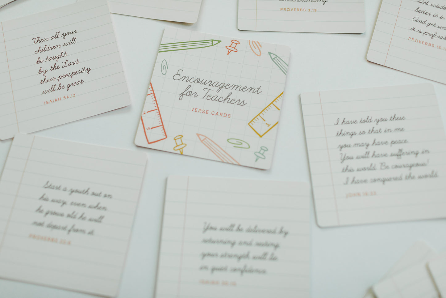 Encouragement for Teachers Verse Card Set