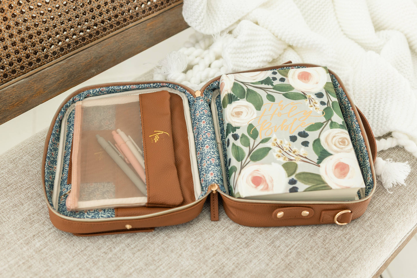 Bible Cover, Bible Bag Crossbody MOCHA