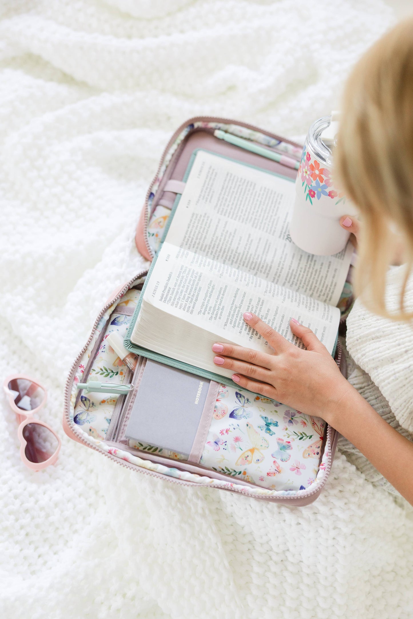 GIRL Kid Bible Case Color-block, A New Creation Bible Cover